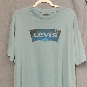 Levis Vintage Logo Aqua Blue Shirt XXL